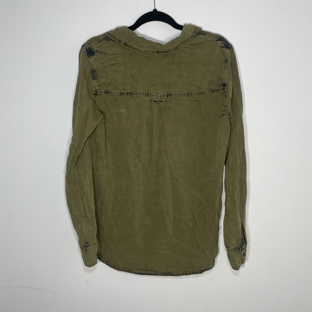 Splendid Acid-Wash Long-Sleeve Shirt, Olivine - Picture 6 of 8